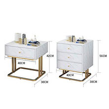 DYXYH Mobili Camera Da Letto Comodino con 1 cassetto 3 cassetto del comodino Divano fianco del mobile Marble Texture Storage Table (Size : Style two)