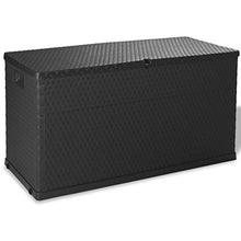 vidaXL Baule da Giardino 420L in PP Antracite Contenitore Cassa Cassapanca Box