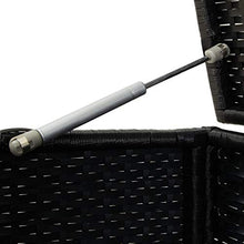 FAMIROSA Baule da Giardino in Polyrattan 200x50x60 cm Nero