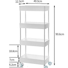 DKEE Moderno a Quattro Piani in plastica Bianca + Bagno in Alluminio casa Bagno Rack/mensola