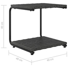 Tidyard Lettino Prendisole Matrimoniale Rattan,Lettino Prendisole per 2 Persone con Cuscini in Polyrattan Nero,Lettino Prendisole Doppio,Lettino da Sole Matrimoniale,Lettino da Giardino Matrimoniale