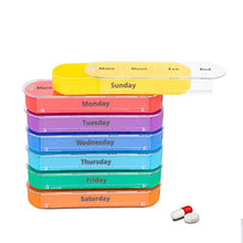 junao 7 Pezzi Dispenser di Pillole Settimanali, Organizzatore Settimanale di Medicine, Dispenser Portapillole, per Supplementi di Farmaci, Vitamine
