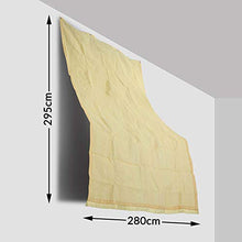 BAKAJI Tenda da Sole Telo Parasole in HDPE Resistente Protezione UV 90% per Balcone e Veranda con Anelli di Aggancio Beige (280 x 295 cm)