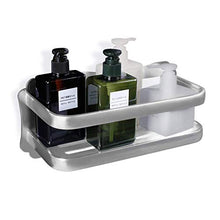 Zzaoxin Mensola del bagno Mensola da bagno Cestello per doccia Mensola da bagno autoadesiva per balsamo per shampoo Spazio Alluminio antiruggine Nessuna perforazione Facile da bloccare - Argento (Tagl