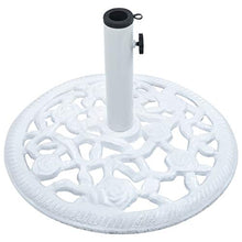 Tidyard Base Ombrellone Bianca 12 kg 48 cm in Ghisa, 48 x 33 cm Bianco
