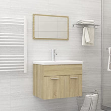 vidaXL Set Mobili da Bagno 2 pz Rovere Sonoma in Truciolato