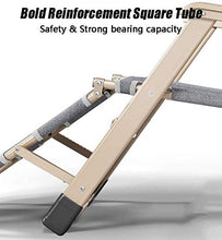 Sedia a sdraio Zero Gravity Oversize, per persone pesanti, pieghevole, regolabile, supporto per giardino, 200 kg