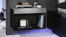 elb Due Comodini Design sospesi o a Terra. Frontali in 12 Colori a Scelta. Anche con con luci a LED. Modello Giga (avola Antracite)