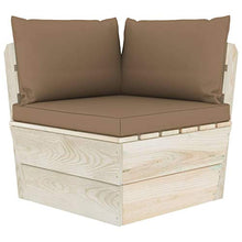 FAMIROSA Set Divani da Giardino su Pallet 6 pz con Cuscini Legno Abete-3524