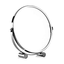 Specchio di ingrandimento girevole autoportante portatile piccolo specchio cosmetico in metallo