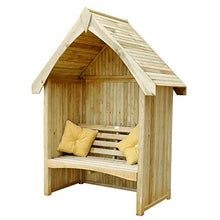 Forest Arbour Garden, Panca in Legno Massiccio, con tettoia