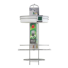 Metaltex serie Orbit - Mensola 3 piani per doccia con gancio - (403712)