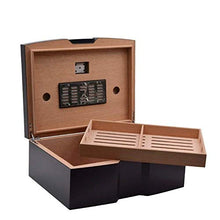 CLJ-LJ A Forma di U Arco di Pura visualizzazione Nero Opaco Retro Design Cedar Cigar Box igrometro