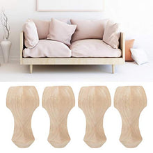 SALUTUYA Accessori per Ufficio con Gambe per divani in Legno massello di Gomma(15 * 6cm)