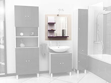 Berlioz Creations Mobile da Bagno a Specchio, Colore: Melanzana, Altro, 60 x 16 x 60 cm