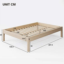 Keebgyy Telaio in legno di abete rosso massiccio, con gambe di supporto, per camera da letto, colore naturale, 140 x 200 cm