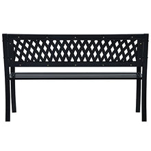VidaXL - Panca da giardino, 125 cm, colore: Nero