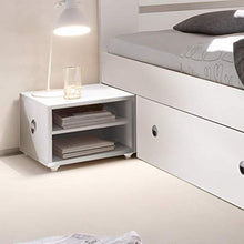 Stella Trading Stefan Letto Matrimoniale Moderno 140 x 200 cm con 2X comodini-cameretta Completa in Bianco, Engineered Wood