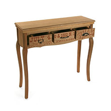 Versa 21080021 Tavolo d'ingresso 3 Cassetti Riano, 83,5x30x90cm, Legno e metallo