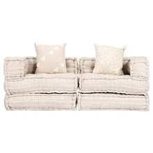 vidaXL Divano Letto Modulare a 2 Posti Comodo Ampio Robusto Resistente Durevole Solido Arredo Camera Mobile Imbottito Decorativo Beige in Tessuto