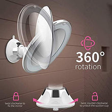 Vimdiff Digimate 2019 - Specchio cosmetico illuminato a LED, ingrandimento 10x, orientabile a 360°, con ventosa, ideale per la casa e durante i viaggi