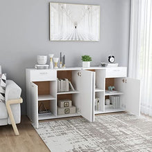 vidaXL Credenza Grigio Lucido 80x36x75 cm in Truciolato