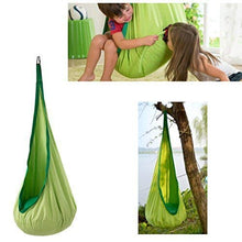 Sfeomi Sedia Sospesa per Bambini Swing Amaca a Sedia Appesa Forte e Resistente con Cuscino Gonfiabile da Esterno Interno Giardino Carico Massimo 80kg (Verde)