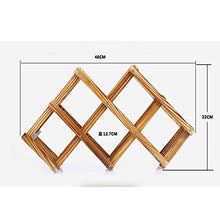 ASDFGHJKL Legno Rustico Controsoffitto Wine Rack, 6-Bottle Dell'organizzatore di Immagazzinaggio Non c'è Bisogno di Montaggio
