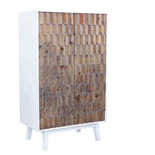 Milani Home s.r.l.s. Armadio a Due Ante con Decoro in Legno di Design Moderno per Salotto Cucina Sala da Pranzo cm 90x50x150 h