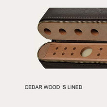 XZJJZ Cedar Cigar Idratante Set - Viaggi Portatile Cuoio di Alta qualità Brown Mano Cigar Box