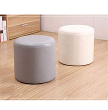 Mobili per la casa e giardino Sgabello imbottito poggiapiedi 丨 Sgabello imbottito sfoderabile in ecopelle con rivestimento in poliuretano 丨 Sgabello girevole sfoderabile in pelle con divano rotondo-30