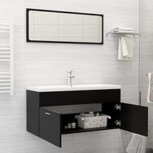 vidaXL Set Mobili da Bagno 2 pz Grigio in Truciolato
