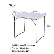 AWJ Tavolo Pieghevole con Maniglia per Il Trasporto Facile da Pulire e Piegare, Adatto per Giardino, Feste, Barbecue, Portatile, Risparmio di Spazio, Leggero, Durevole