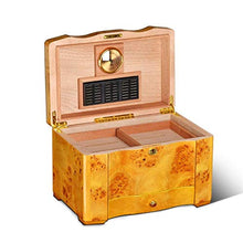XUSHEN-HU Doppio Pallet Cassetto Humidor Giallo Mass Cigar