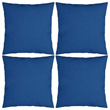 vidaXL Cuscini Decorativi 4 pz Blu 50x50 cm in Tessuto