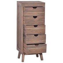 vidaXL Credenza con 5 Cassetti 40x30x100 cm in Legno Massello di Teak