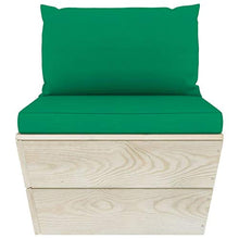FAMIROSA Set Divani da Giardino su Pallet 9 pz con Cuscini Legno Abete-3605