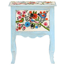 Tidyard Comodino Francese Dipinto a Mano con 2 Cassetti in Legno di Mango e MDF 40x30x50 cm,Comodino Camera da Letto con Cassetti,Comodino Cameretta con Cassetti,Comodino con Cassetti