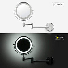 WZM Vanity Ingrandimento 5X Specchio per Trucco a LED con Specchio per Specchio Pieghevole a LED a Parete Pieghevole .Specchio