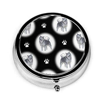 Alaskan Malamute - Contenitore rotondo per pillole con 3 scomparti in metallo, per medicinali e vitamine