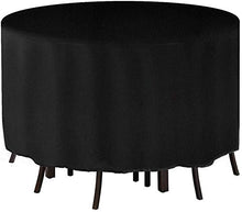 N / A Copre mobili da Giardino, Tavolo da Giardino, coperture Impermeabili, Robusto 420D Oxford Coperto Set Tabella di Patio di mobili da Giardino Rotondo, Diverse Misure,130x90.