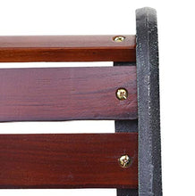 Mendler Panca panchina da Giardino terrazza HWC-F98 Legno ghisa - 3 posti 160cm Marrone