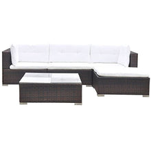vidaXL Divano da Esterno Set 14 pz in Polirattan Marrone Sofa Giardino Patio