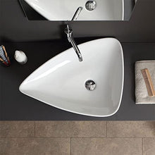 LAVABO DA APPOGGIO FORMA A GOCCIA IN CERAMICA DESIGN MODERNO