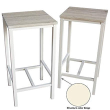 yelloo MOD. Brasil Set 2 SGABELLI Bar Beige Sgabelli Alti Sgabelli da Bar Arredamento Mobili Cucina