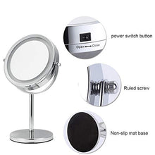 Specchio a LED con Specchio Luminoso a LED Specchio Doppio da 7 Pollici con ingrandimento 10 Volte Ingrandimento a 360 ° con Lampada