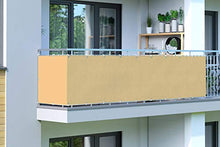 jarolift Copertura per Balcone Traspirante, Telo di Rivestimento e Protezione per Balcone 600 x 75 cm Avorio