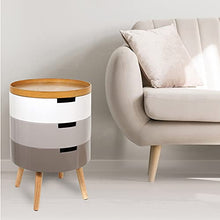 HOME DECO Factory Comodino, Polyester, Grigio, 38 x 55 x 38 cm