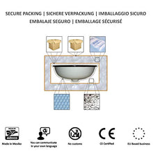 Serena Cerames - Lavabo messicano in bianco e nero, 44 x 35,5 x 15 cm