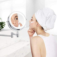 WZM Vanity Ingrandimento 5X Specchio per Trucco a LED con Specchio per Specchio Pieghevole a LED a Parete Pieghevole .Specchio